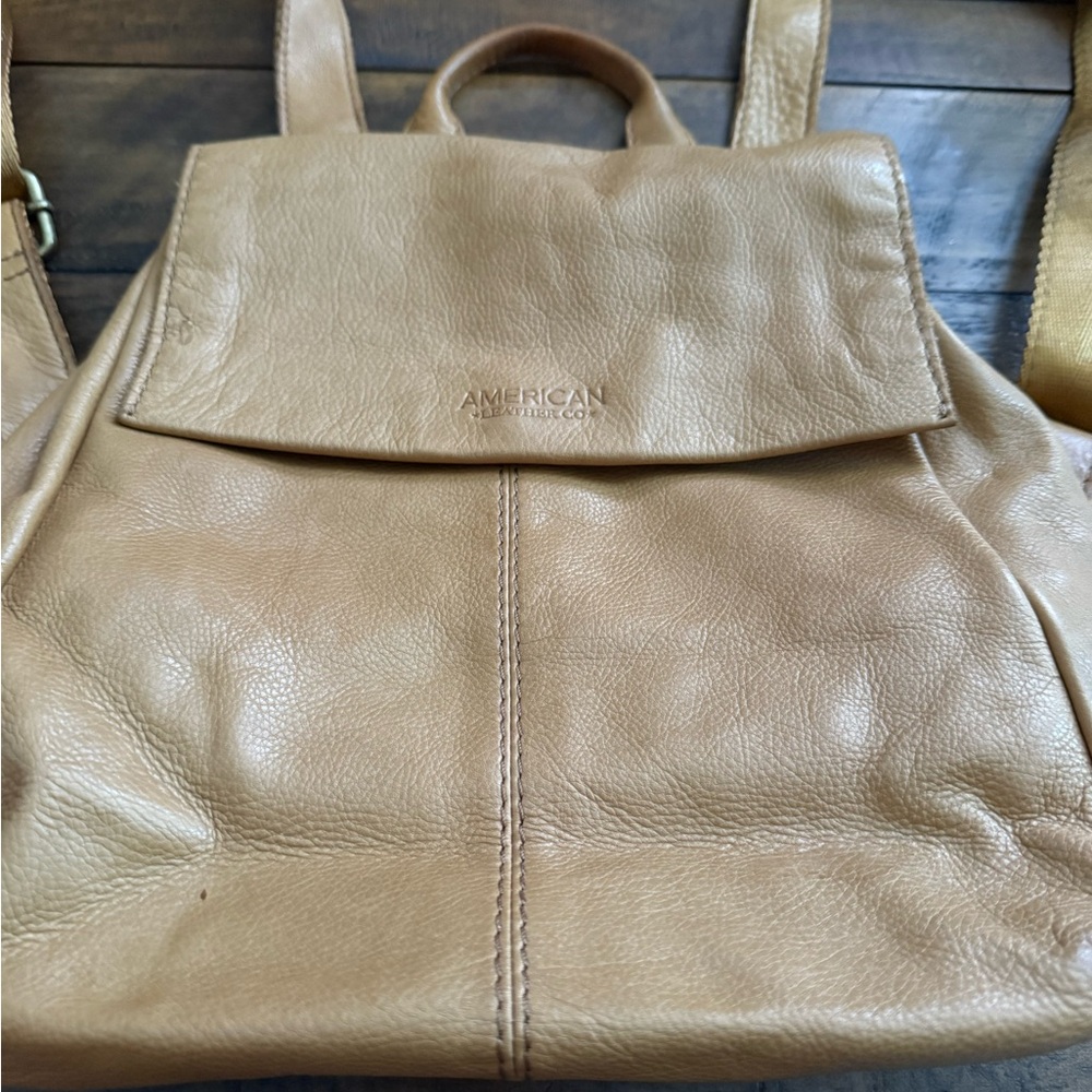 AMERICAN LEATHER CO Liberty Mini Backpack Brown Buttery Soft Leather - Picture 3 of 6